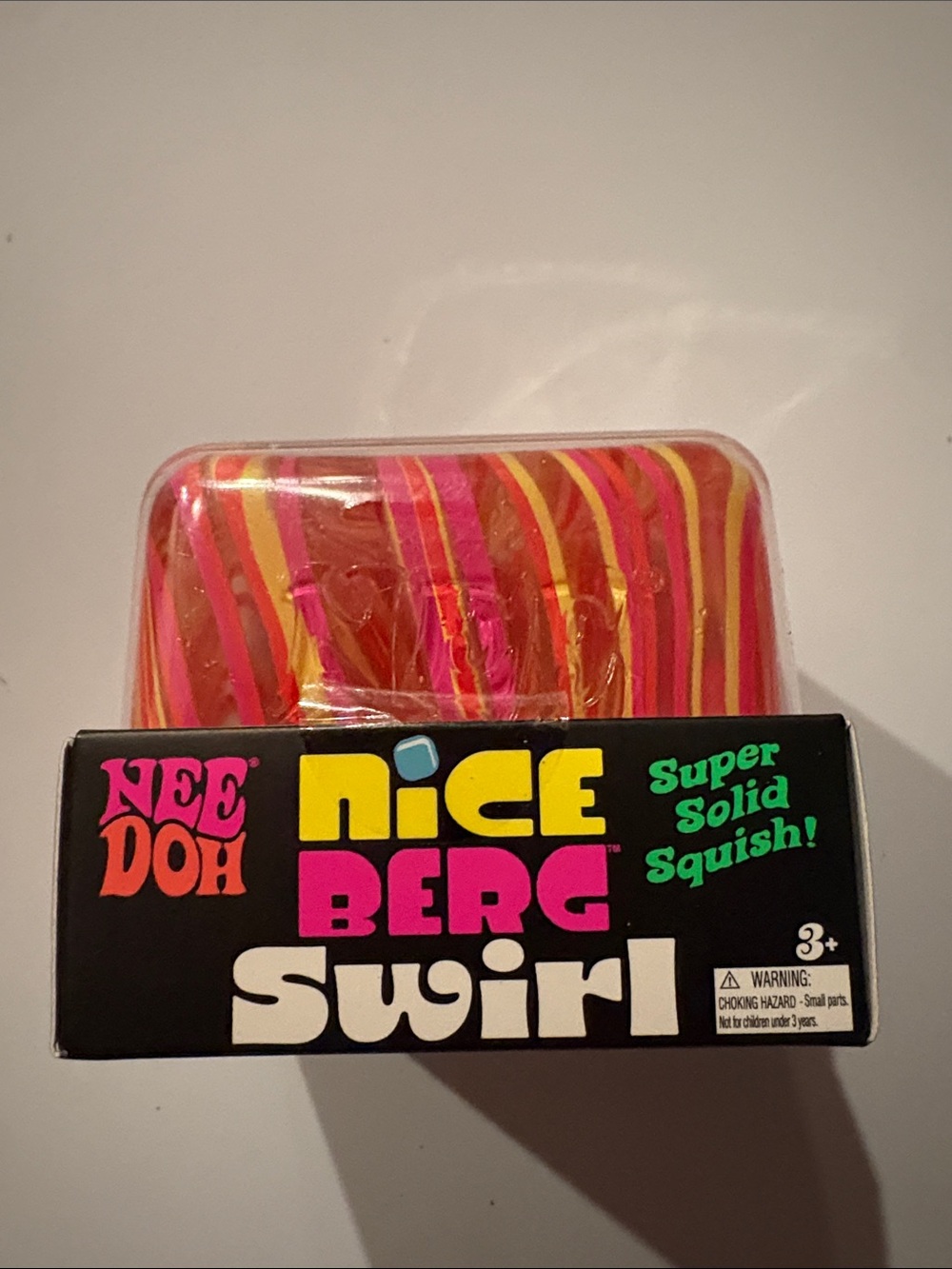Nice Berg Swirl Squish Toy - Pink Orange & Yellow
